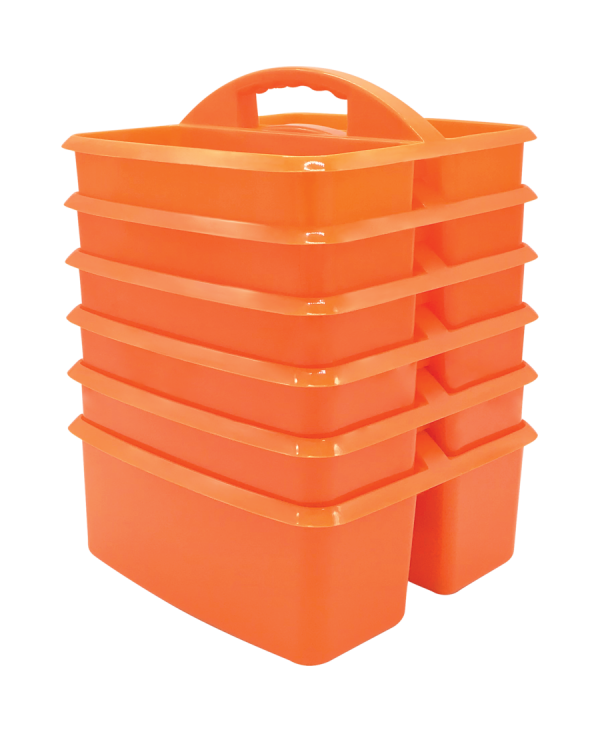 Orange Small Plastic Storage Bin