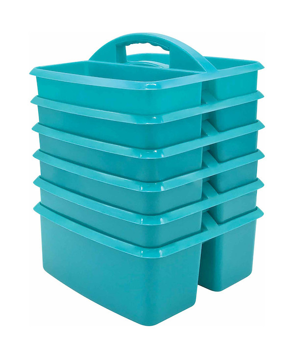 Deluxe Small Classroom Caddy, Teal Set of 6