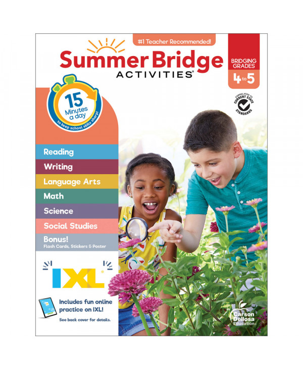 Summer Bridge Activities Workbook Grade 4-5 Paperback